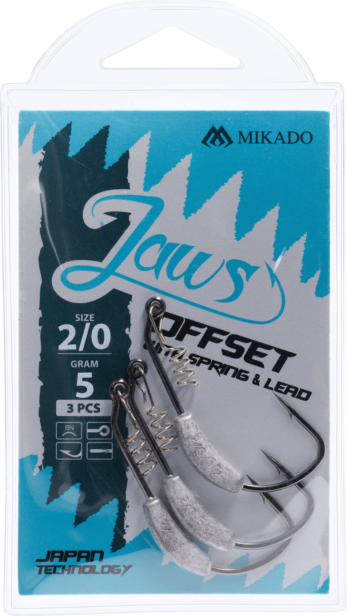 Mikado Haken - Jaws Offset Mit Schraube Und Blei 7g NR. 3/0 - 3 Stk.