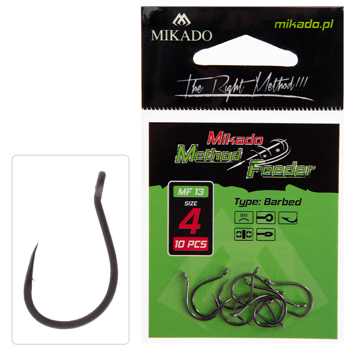 Mikado Haken - MF13 NR. 8 - Mit Widerhaken - 10 Stk.