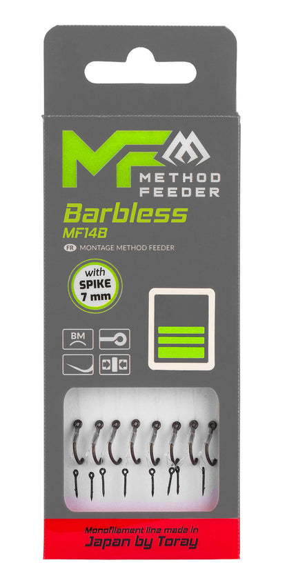 Mikado Leader Mf - MF14 Mit Nadel - Haken Ohne Widerhaken 4 / SCHNUR: 0.28mm/10cm - 8 Stk.