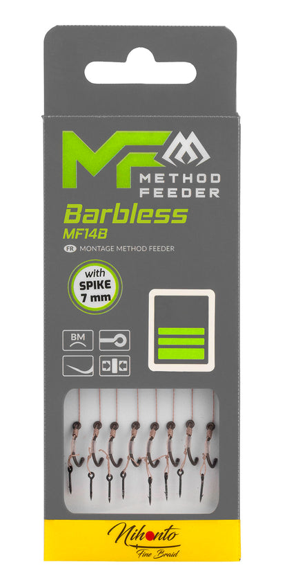 Mikado Leader Mf - MF14 Mit Nadel - Haken Ohne Widerhaken 14 / Geflochtene SCHNÜRE: 0.12mm/10cm - 8 Stk.