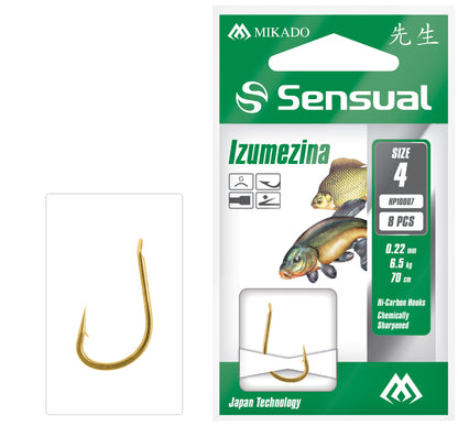 Mikado Gebundene Haken - Sensual - Izumezina No 6 G / Schnur: 0.20mm/70cm - 8 Stk.