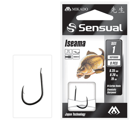 Mikado Gebundene Haken - Sensual - Iseama No 6 Bn / Schnur: 0.20mm/70cm - 8 Stk.