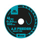 Mikado Ready Rigs - Aji Feeder Nr 10 Bn / Monofile Schnur: 0.14mm/100cm - 8 pcs.