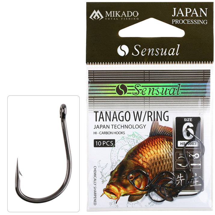 Mikado Haken - Sensual - Tanago W/RING NR. 12 Bn - 10 Stk.