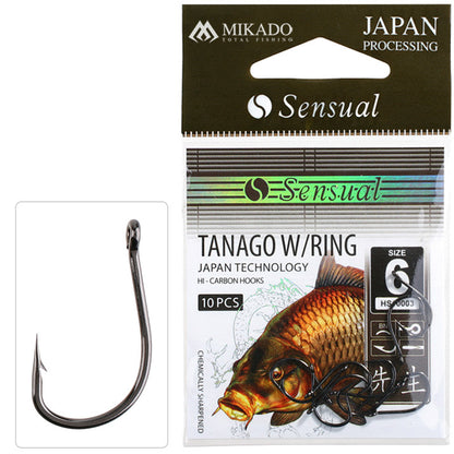 Mikado Haken - Sensual - Tanago W/RING NR. 12 Bn - 10 Stk.