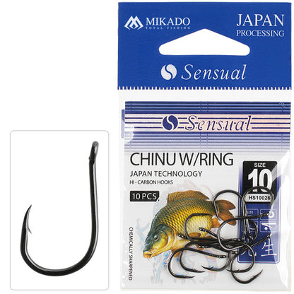 Mikado Haken - Sensual - Chinu W/RING NR. 4 Bn - 10 Stk.