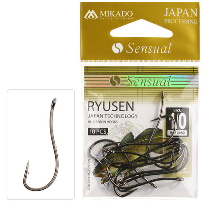 Mikado Haken - Sensual - Ryusen W/RING NR. 1/0 Bn - 10 Stk.