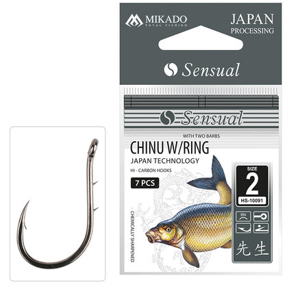 Mikado Haken - Sensual - Chinu Ring Mit Widerhaken NR. 6 Bn - 9 Stk.