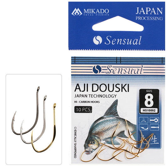 Mikado Haken - Sensual - Aji Douski W/RING NR. 14 Bn - 10 Stk.
