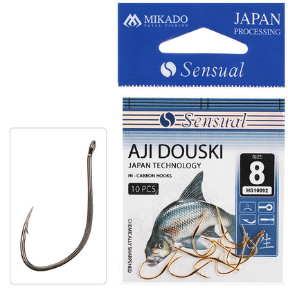 Mikado Haken - Sensual - Aji Douski W/RING NR. 10 Bn - 10 Stk.