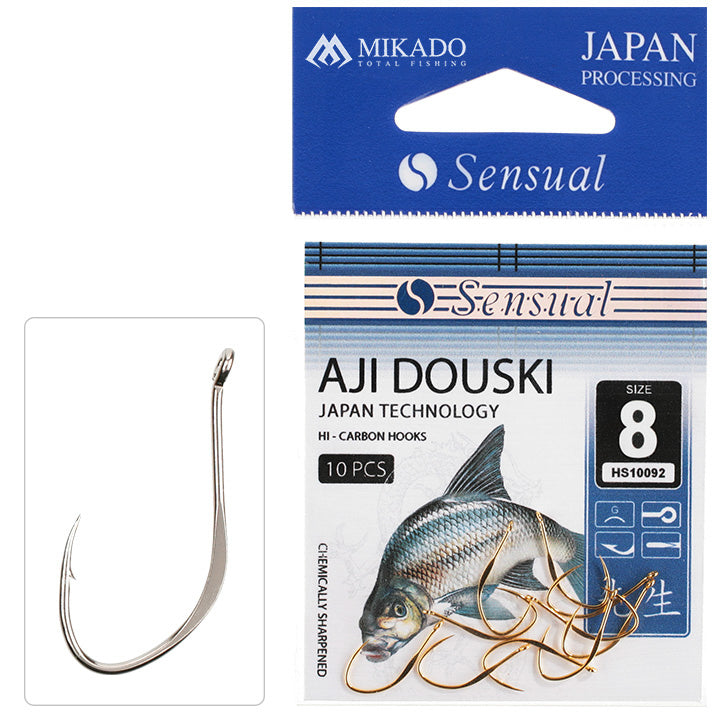 Mikado Haken - Sensual - Aji Douski W/RING NR. 8 N - 10 Stk.
