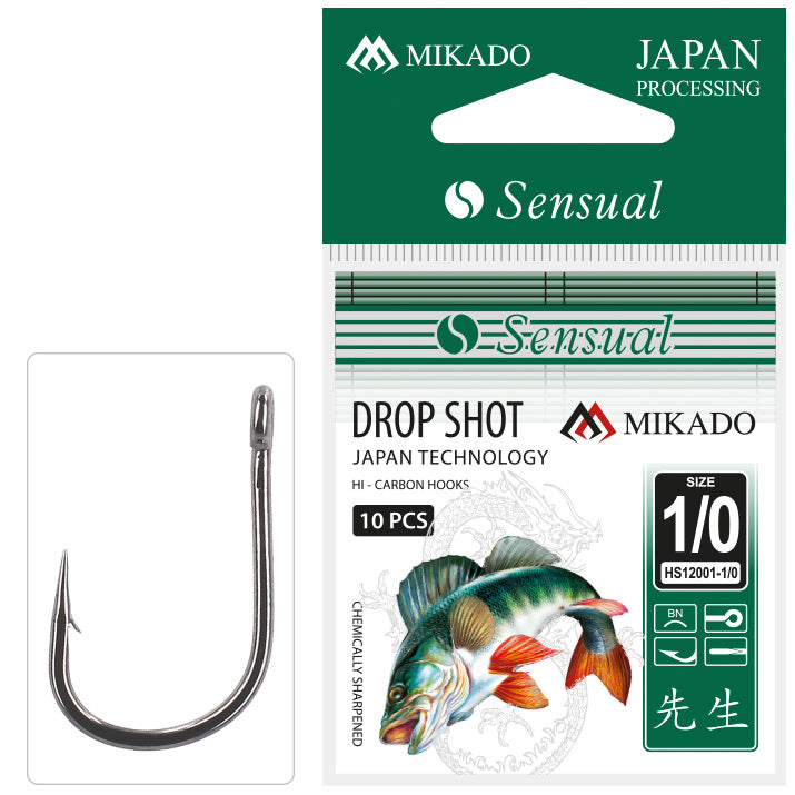 Mikado Haken - Sensual - Drop Shot NR. 2/0 Bn - 10 Stk.