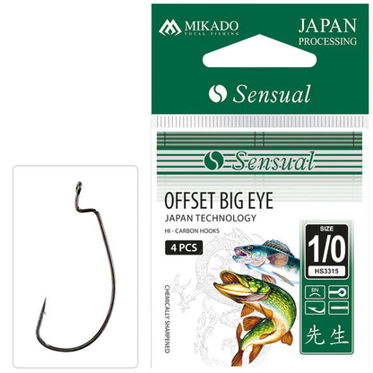 Mikado Haken - Sensual - Offset Big Eye NR. 1 Bn - 5 Stk.