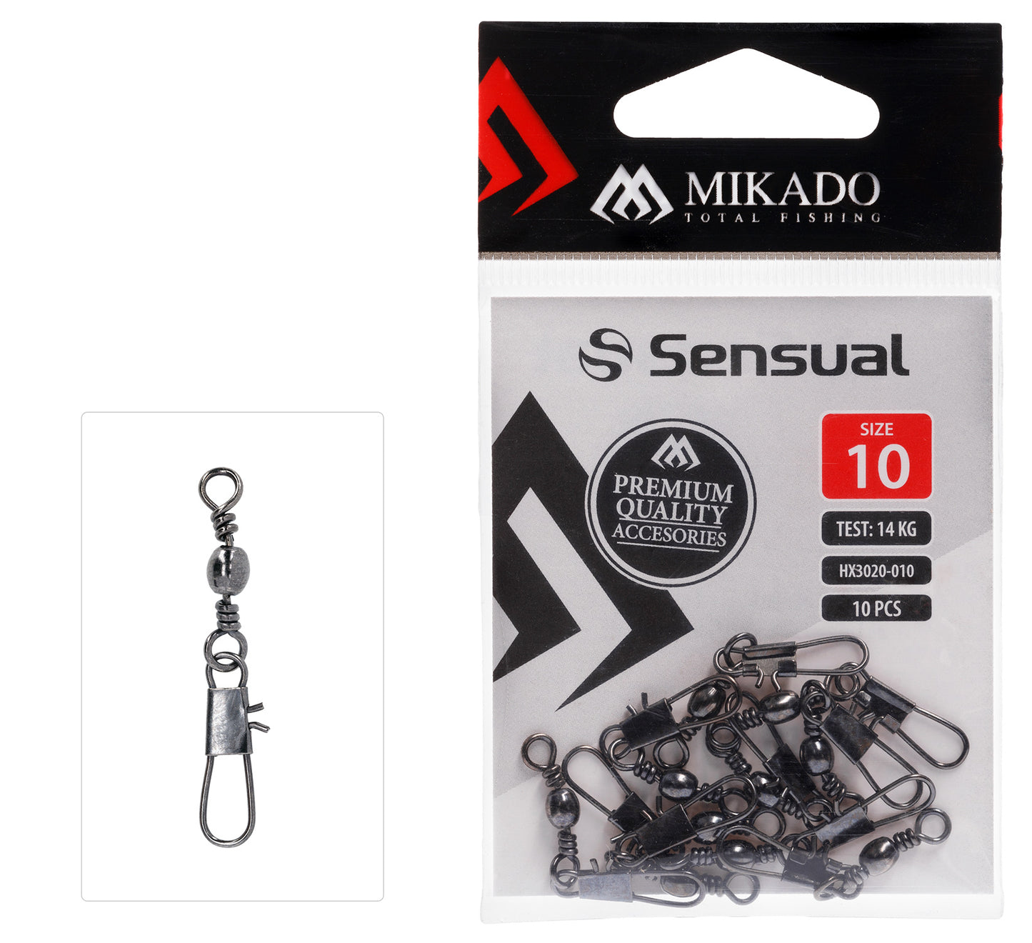 Mikado Tönnchenwirbel - Mit Safety Snap NR. 16 Bn - 10 Stk.