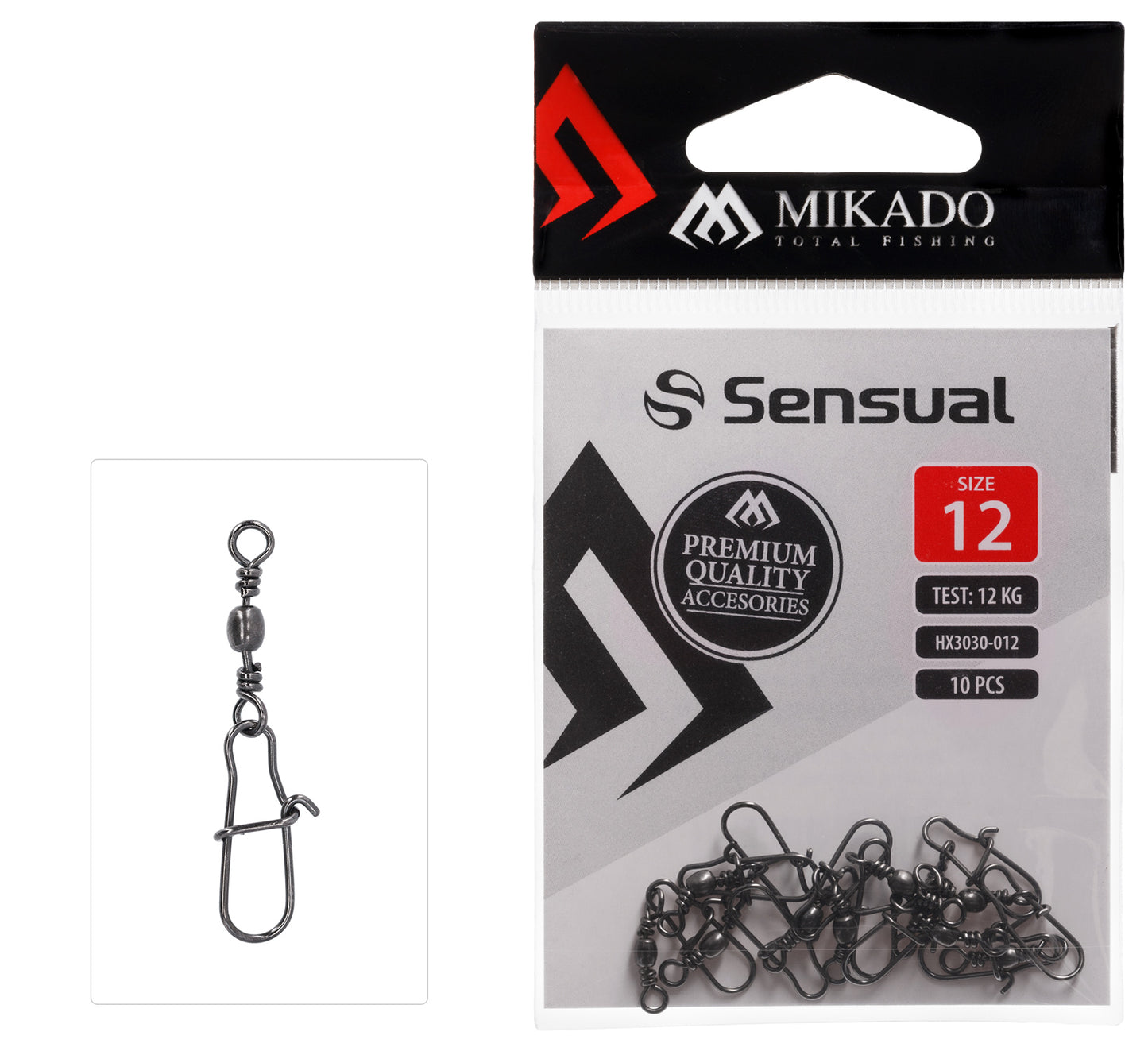 Mikado Tönnchenwirbel - Mit Fastlock Snap NR. 20 Bn - 10 Stk.