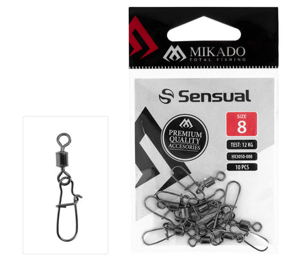 Mikado Roll-Wirbel - Mit Fastlock Snap NR. 6 Bn - 10 Stk.