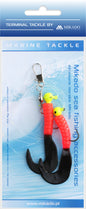 Mikado Meeres-Set - Pilk Twist Jighead Rig 7.5cm-2x3g - Rot Und Schwarz - 1 Satz