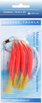 Mikado Meeres-Set - Hair Tube Rig - Haken Grösse 3/0 - Rot Und Gelb - 1 Satz