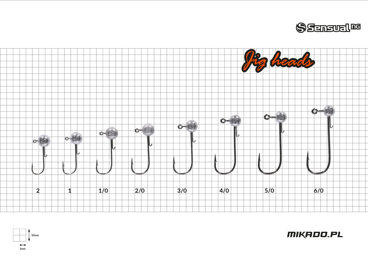 Mikado Jig Head - Sensual - 12g-6/0 Bn - 3 Stk.