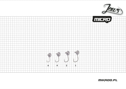 Mikado Jig Head - Jaws Micro - 1.5g-4 Bn - 3 Stk.