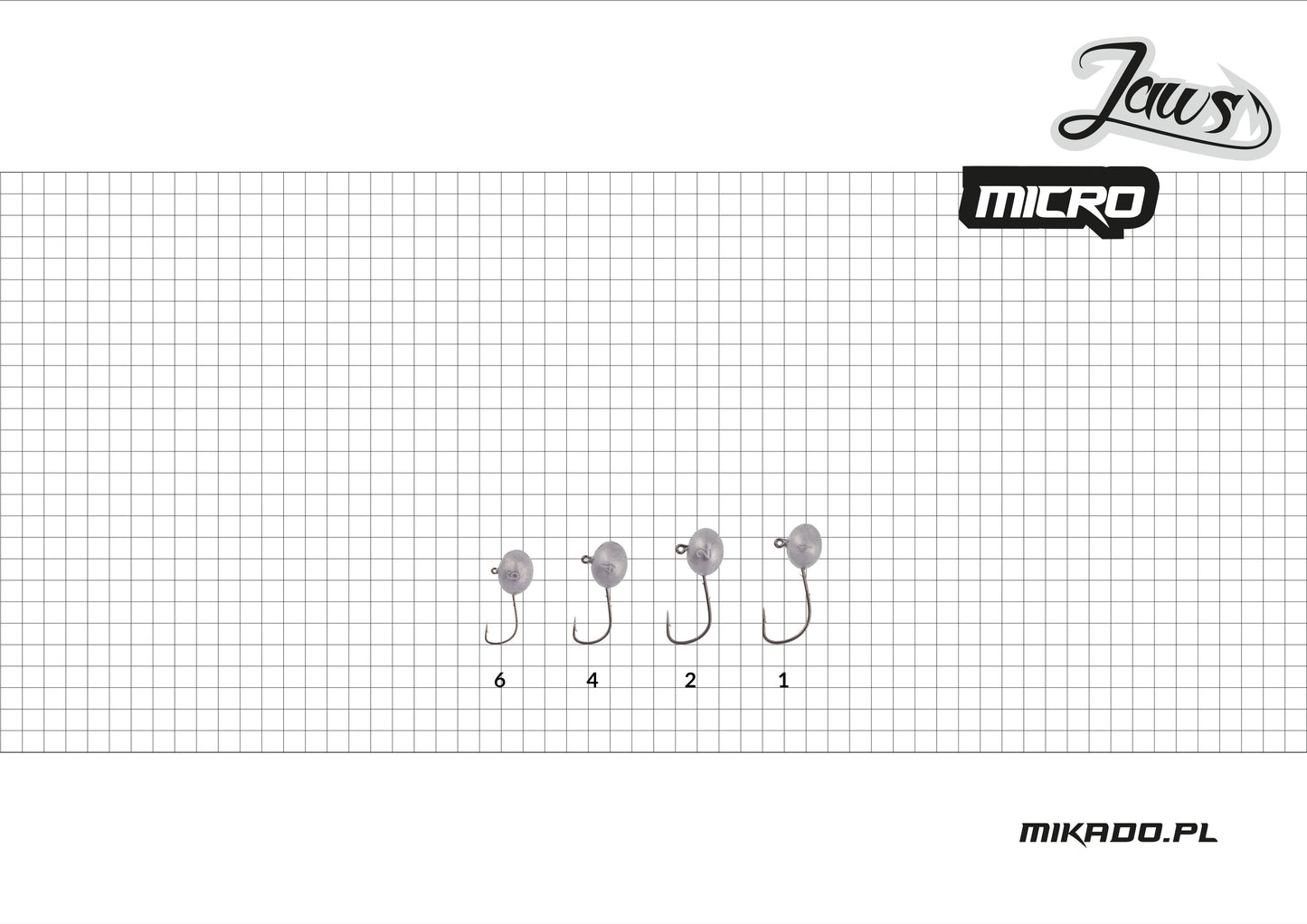 Mikado Jig Head - Jaws Micro - 2g-4 Bn - 3 Stk.