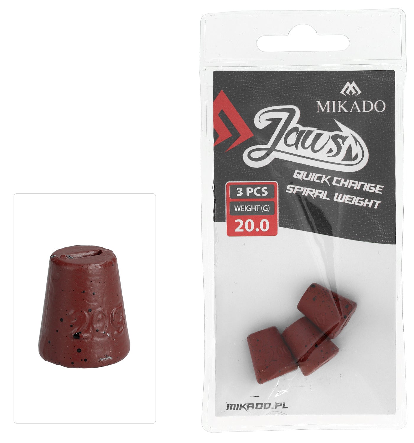 Mikado Austauschbare Last - Für Schrauben - Jaws Quick Change Spiral - 20gr - 3 Stk.