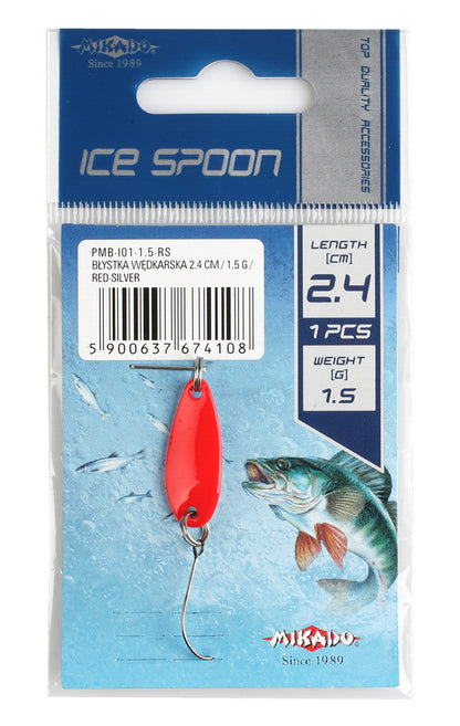 Mikado Blinker - Mini Spoon 2.4cm/1.5g - Rot Und Silber - 1 Stk.