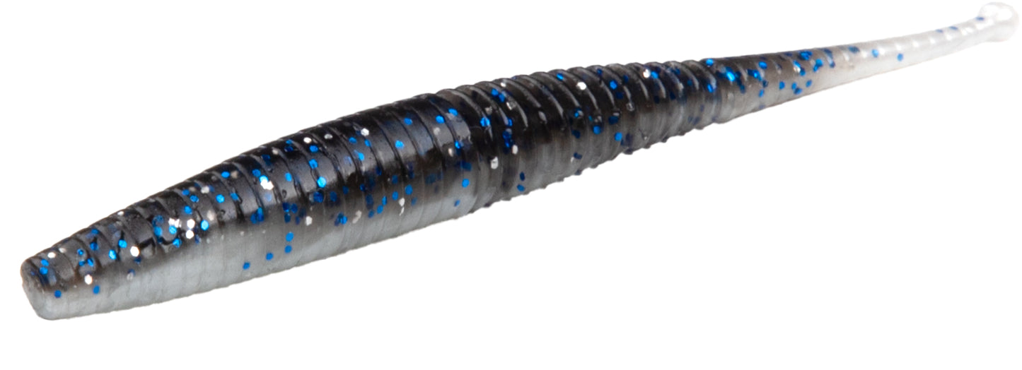 Mikado Köder - M-Craft Wiggly Worm 75mm / Bluegill - 8 Stk.