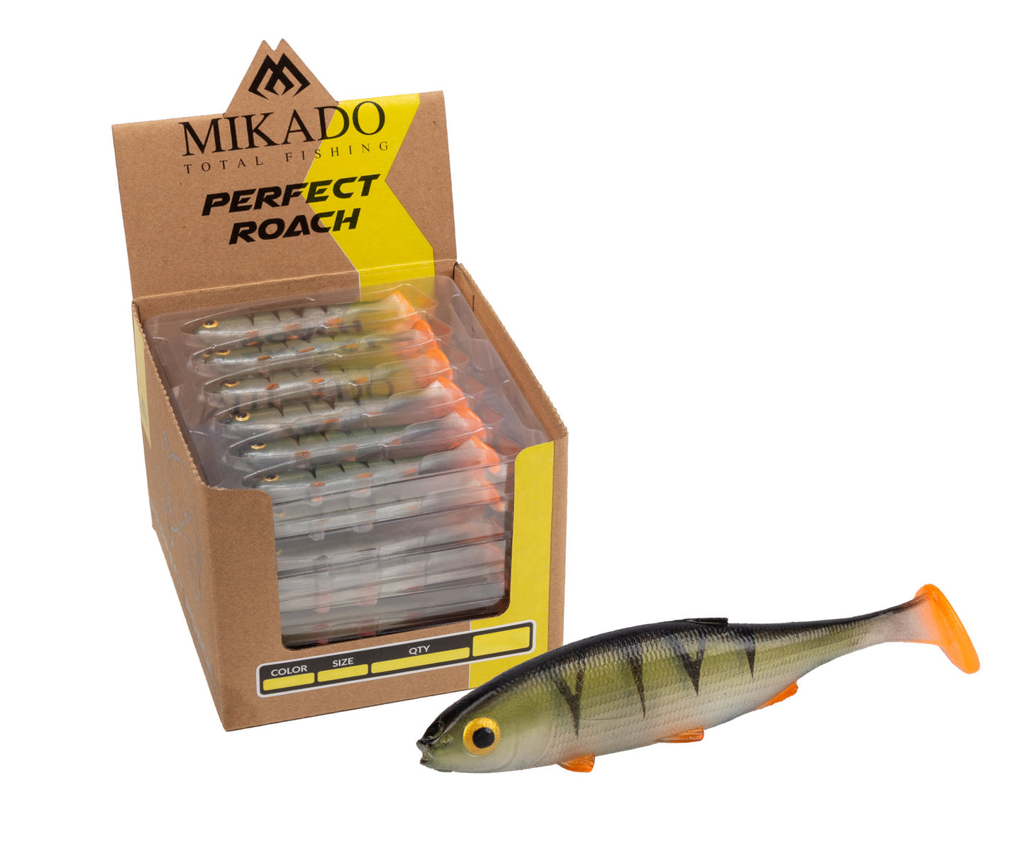 Mikado Köder - Perfect Roach 8.5cm/NATURAL Perch  - Bulk - 36 Stk.
