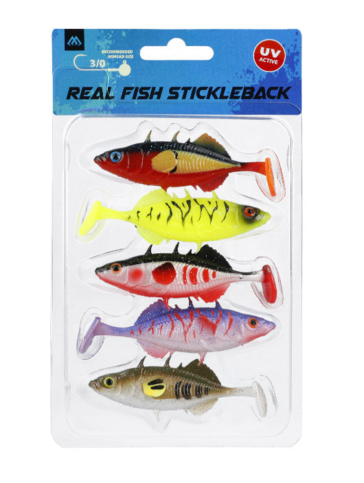 Mikado Köder - Real Fish Stickleback 8cm / Mix - 5 Stk.