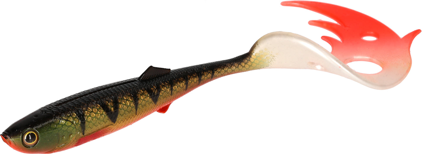 Mikado Köder - Sicario Pike Tail 14cm/BLOODY Perch - 2 Stk.