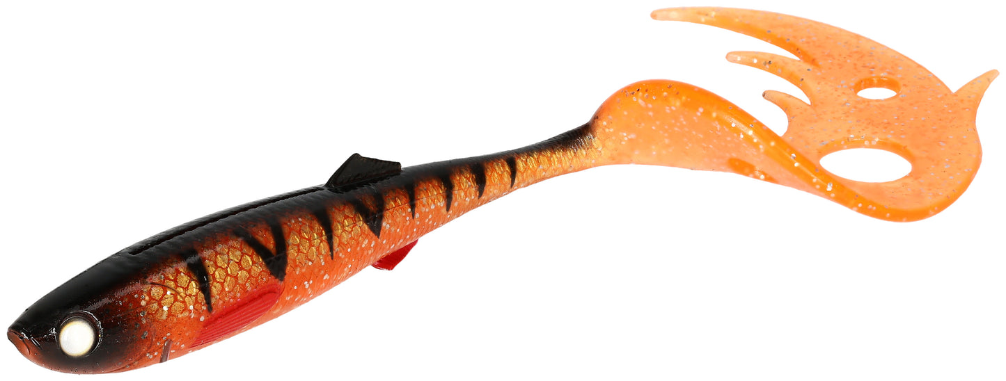 Mikado Köder - Sicario Pike Tail 18cm/Orange Perch - 2 Stk.