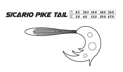 Mikado Köder - Sicario Pike Tail 8.5cm/Roach - 4 Stk.