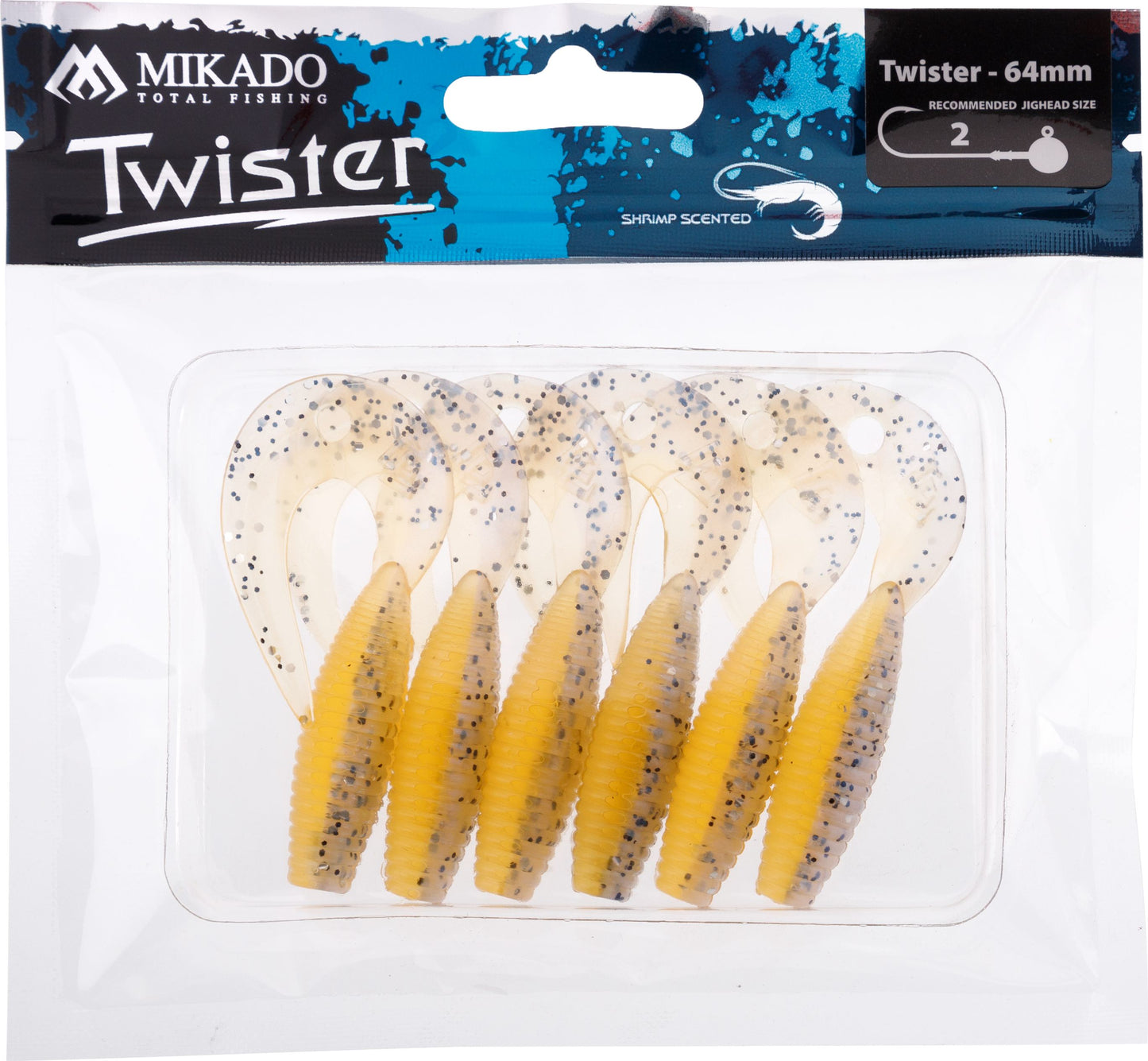 Mikado Köder - Twister 64mm/ Salty Carmel - 6 Stk.