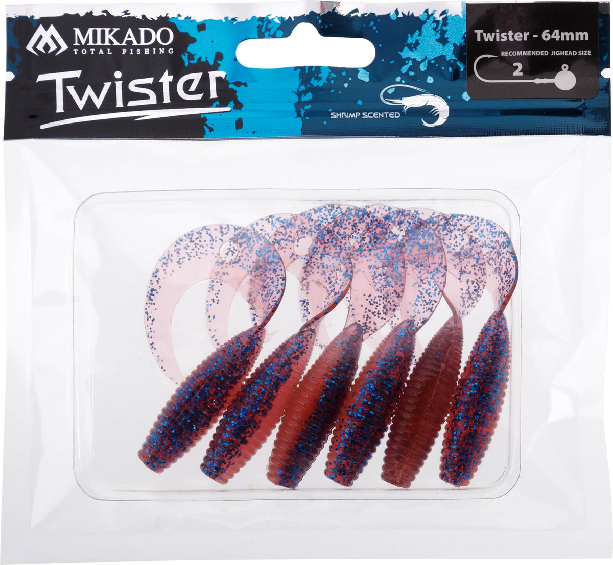 Mikado Köder - Twister 64mm/ Violet - 6 Stk.