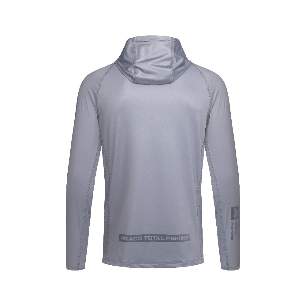 Mikado Long Sleeve – Angler-Hoodie Mit Integrierter Kapuze – Mit UV/UPF Filter – Grau – Größe Xl – 1 Stk.