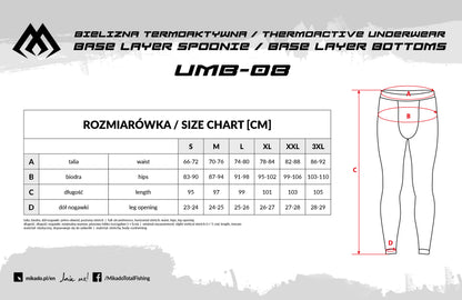Mikado Thermoaktive Unterwäsche - Base Layer Hose - Größe Xl - 1 Stk.