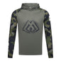 Mikado Longsleeve - Hoodie Mit Gesichtsschutz - Mit Upf-Filter - Green Camo - Größe M - 1 Stk.