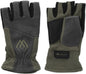 Mikado Fleecehandschuhe - Ohne Finger Größe Xl - Grau Und Grün - 1 Set.