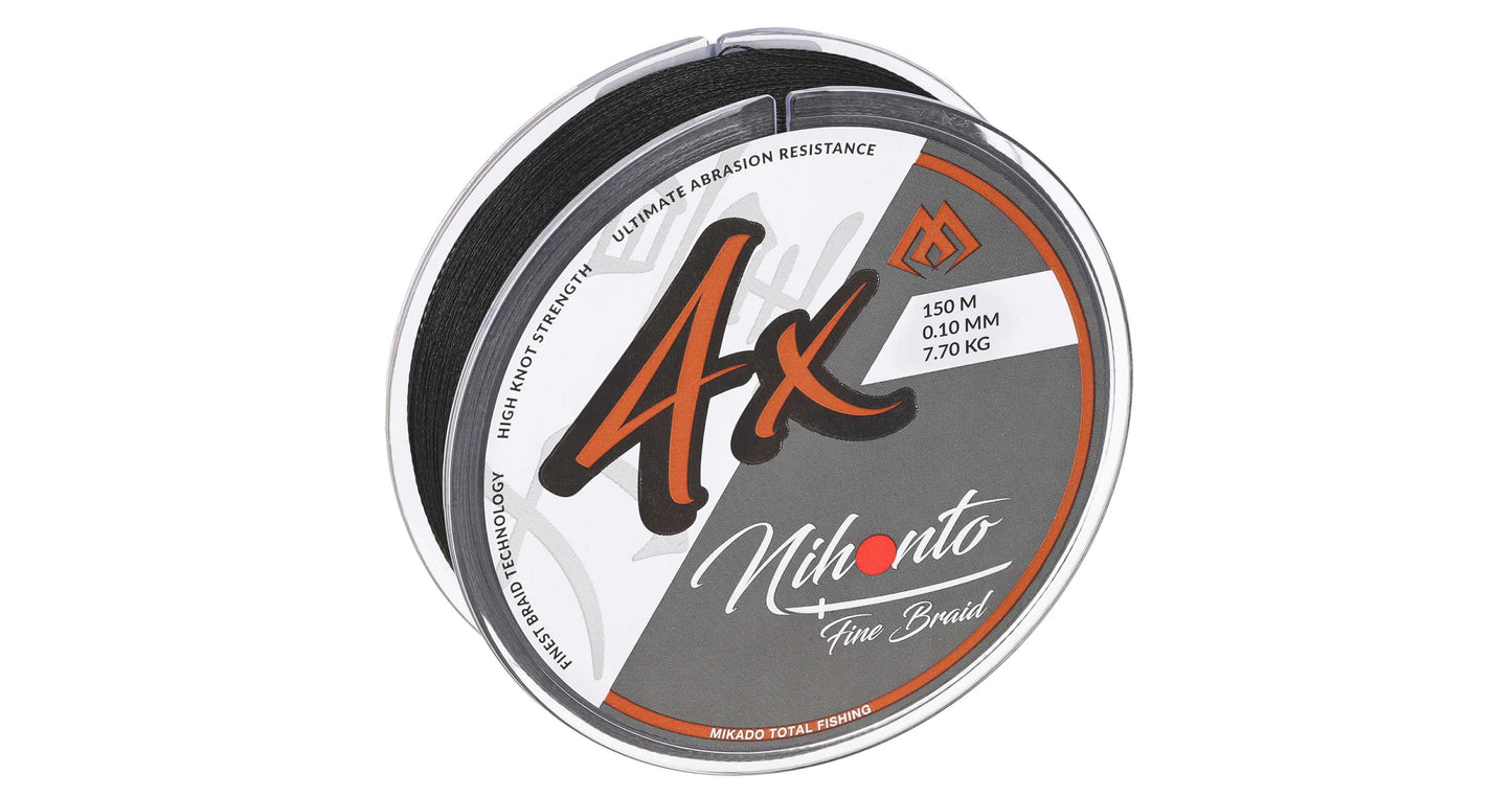 Mikado Geflochtene Schnüre - Nihonto Fine Braid - 0.06mm/3.25kg/150m - Schwarz - 1 Spule