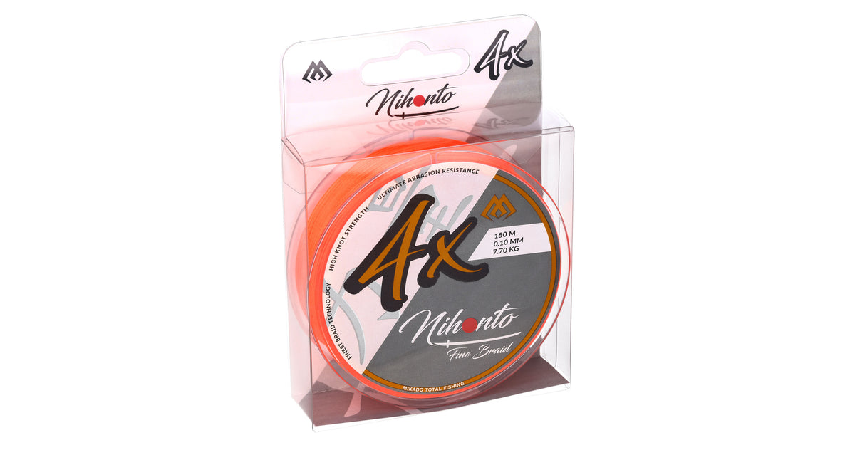 Mikado Geflochtene Schnüre - Nihonto Fine Braid - 0.40mm/34.9kg/150m - Fluo Orange - 1 Spule