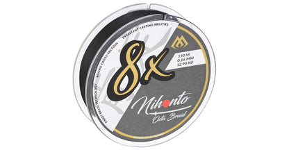 Mikado Geflochtene Schnüre - Nihonto Octa Braid - 0.26mm/22.6kg/10m - Schwarz - 1 Spule