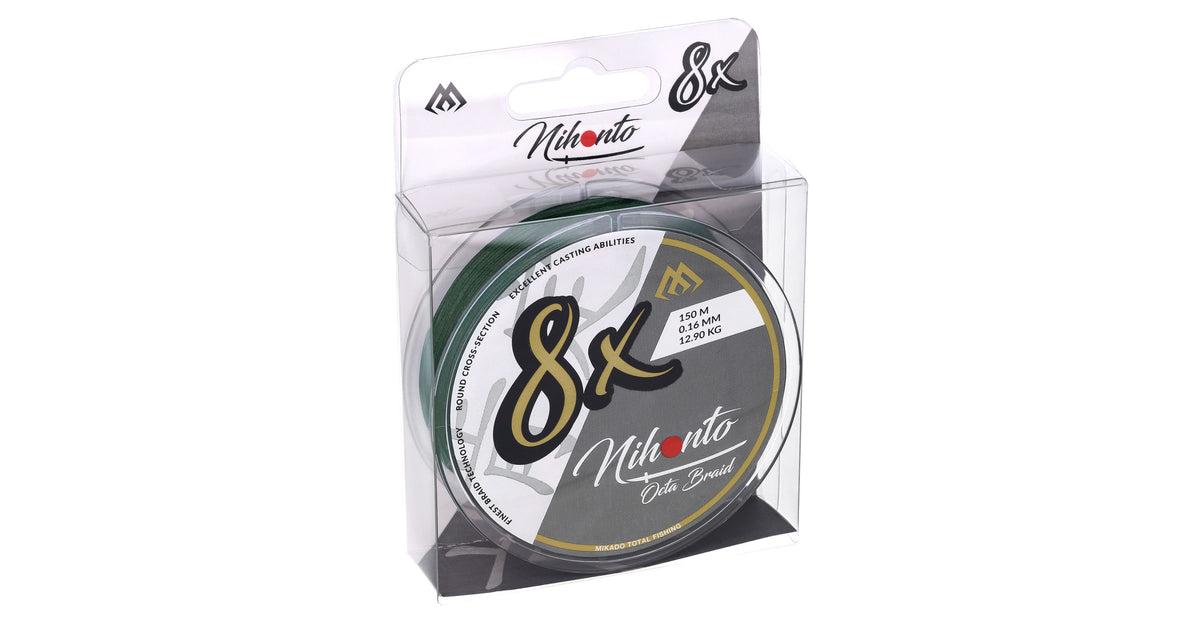 Mikado Geflochtene Schnüre - Nihonto Octa Braid - 0.20mm/18.1kg/10m - Grün - 1 Spule