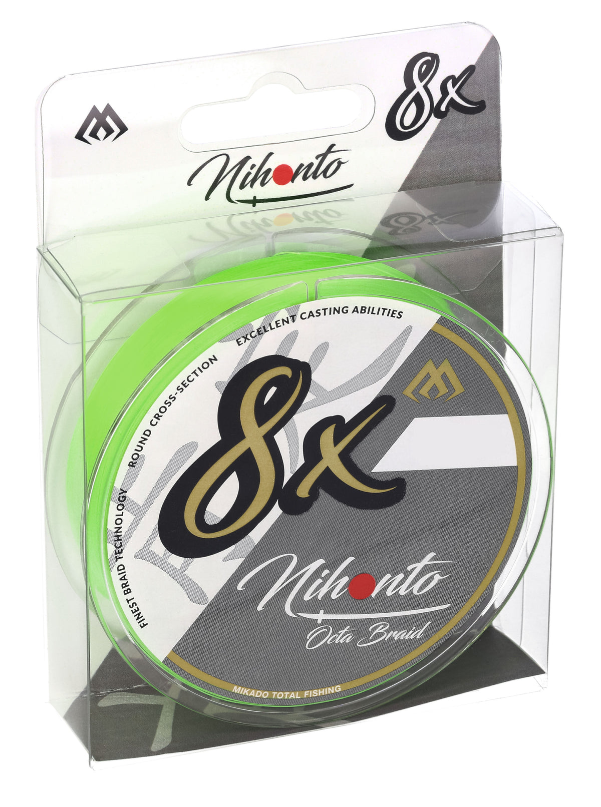 Mikado Geflochtene Schnüre - Nihonto Octa Braid - 0.08mm/5.15kg/300m - Fluo - 1 Spule