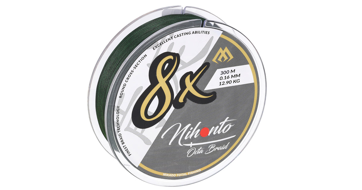 Mikado Geflochtene Schnüre - Nihonto Octa Braid - 0.08mm/5.15kg/300m - Grün - 1 Spule