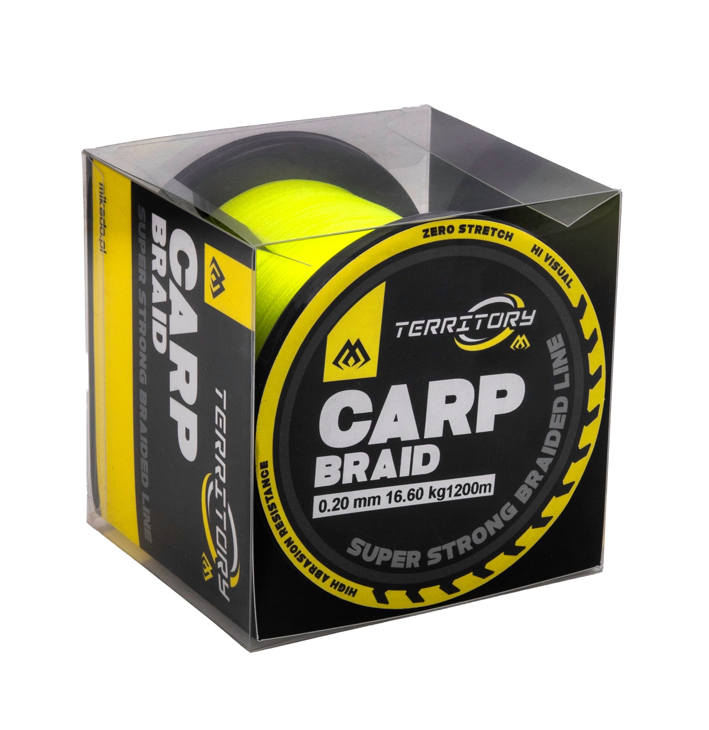 Mikado Geflochtene Schnüre - Territory Carp Braid - 0.16mm/12.50kg/1200m - Fluo Yellow - 1 Stk.