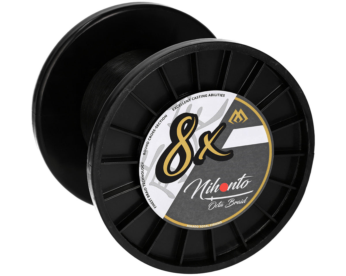 Mikado Geflochtene Schnüre - Nihonto Octa Braid - 0.08mm/5.15kg/3000m - Schwarz - 1 Spule