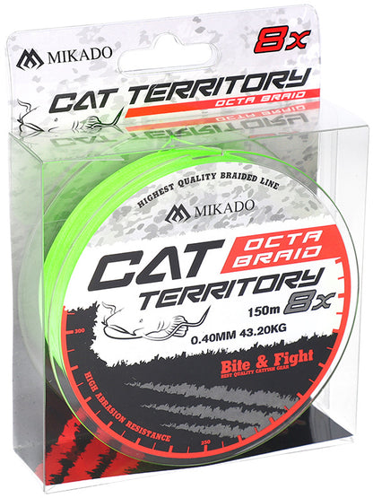 Mikado Geflochtene Schnüre - Cat Territory Octa Braid - 0.50mm/53.3kg/150m - Fluo - 1 Spule