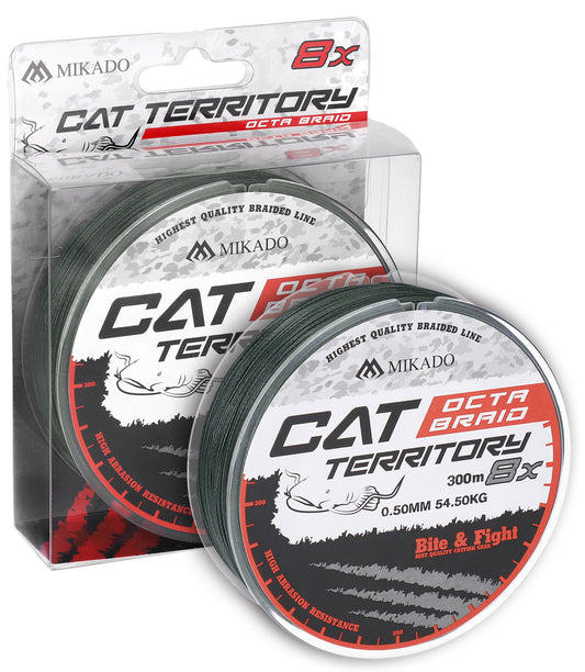 Mikado Geflochtene Schnüre - Cat Territory Octa Braid - 0.70mm/76.4kg/300m - Grün - 1 Spule