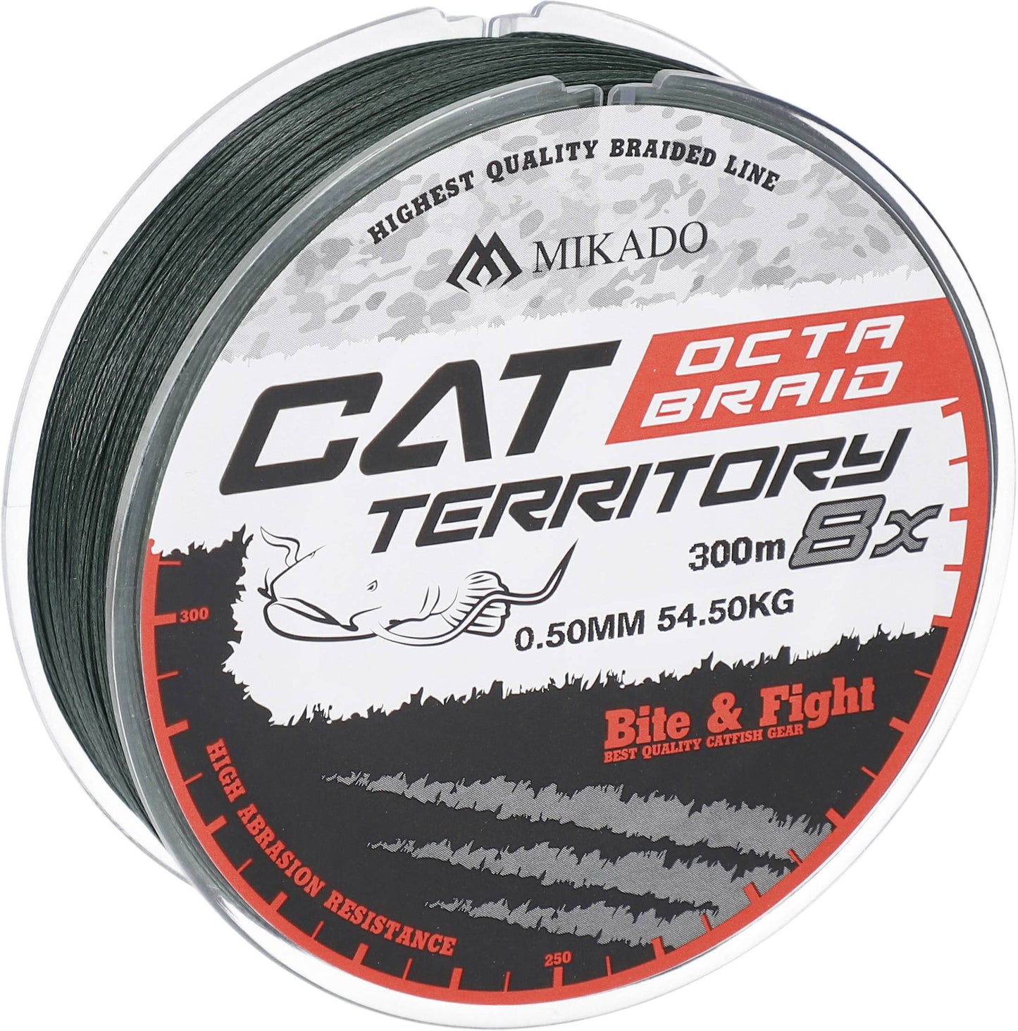 Mikado Geflochtene Schnüre - Cat Territory Octa Braid - 0.40mm/43.2kg/300m - Grün - 1 Spule